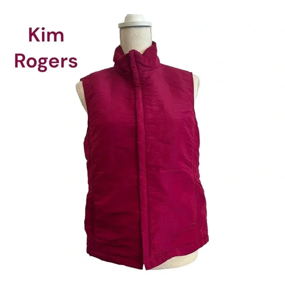 Kim‎ Rogers vest, hot pink size Medium, full zip